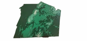 Wood Cut Elevation Map